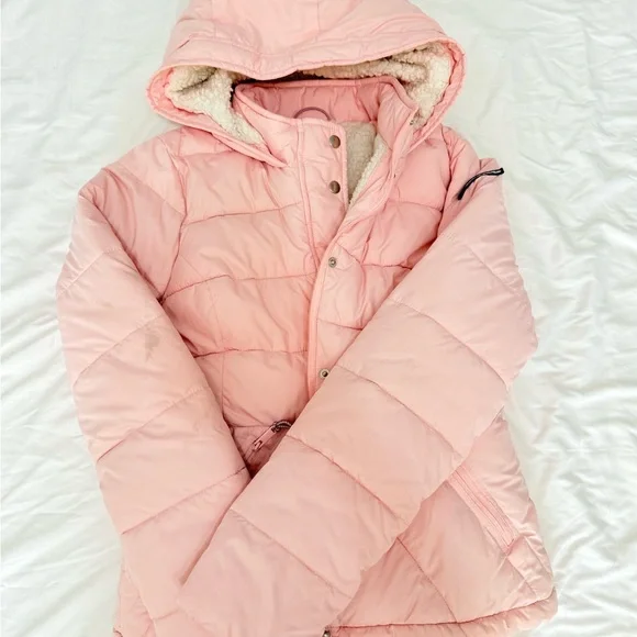 Hollister Pink Puffer Jacket with Hood - Picture 7 of 10